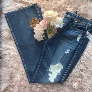 7 for All Mankid HighWaist Distressed Vint…